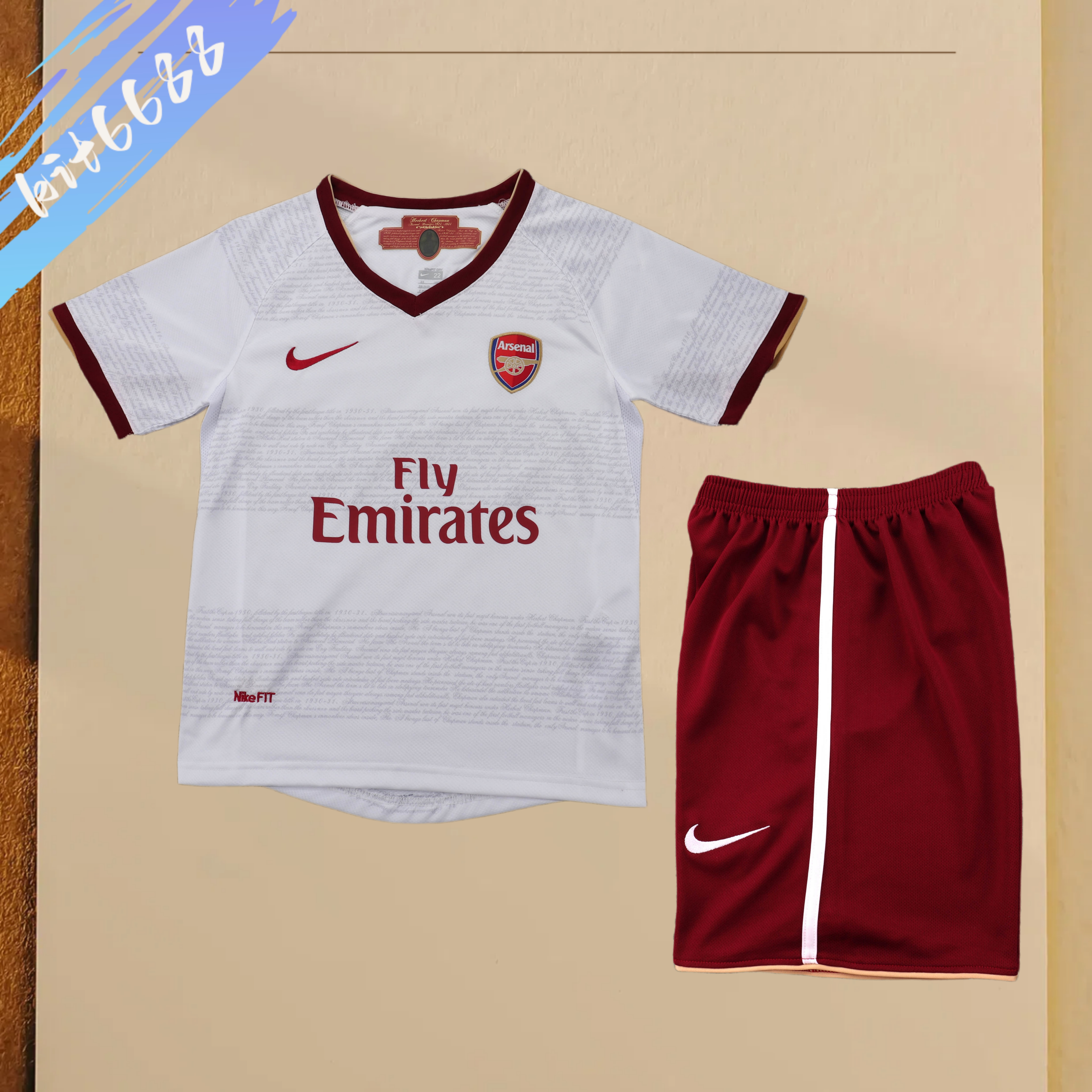 07/08 Arsenal Away Retro Football Shirt (Kids Kit)