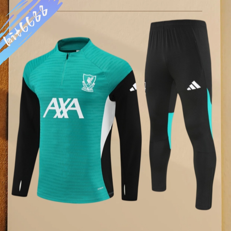 25/26 Liverpool green Half Zip Training Kit (Adult Kids Kit)