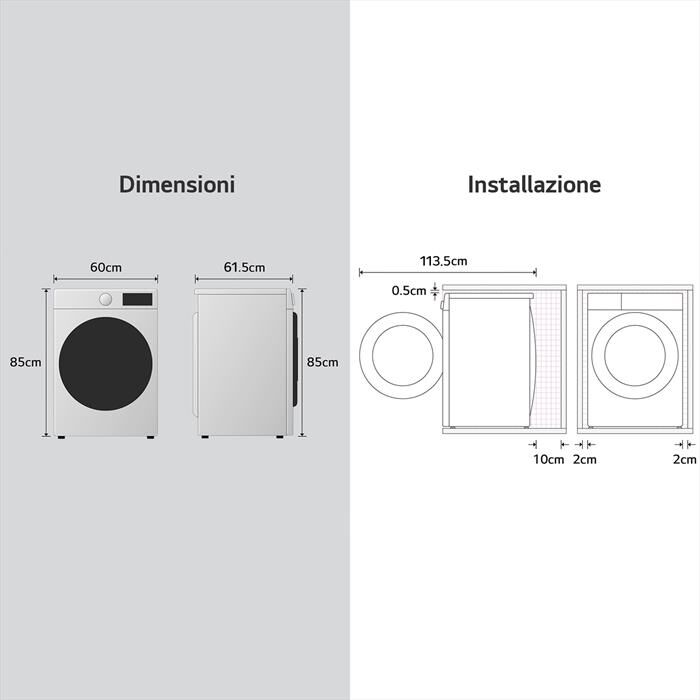 LG - Lavatrice AI DD F4X7013TBB 13 Kg Classe A-Matte Black