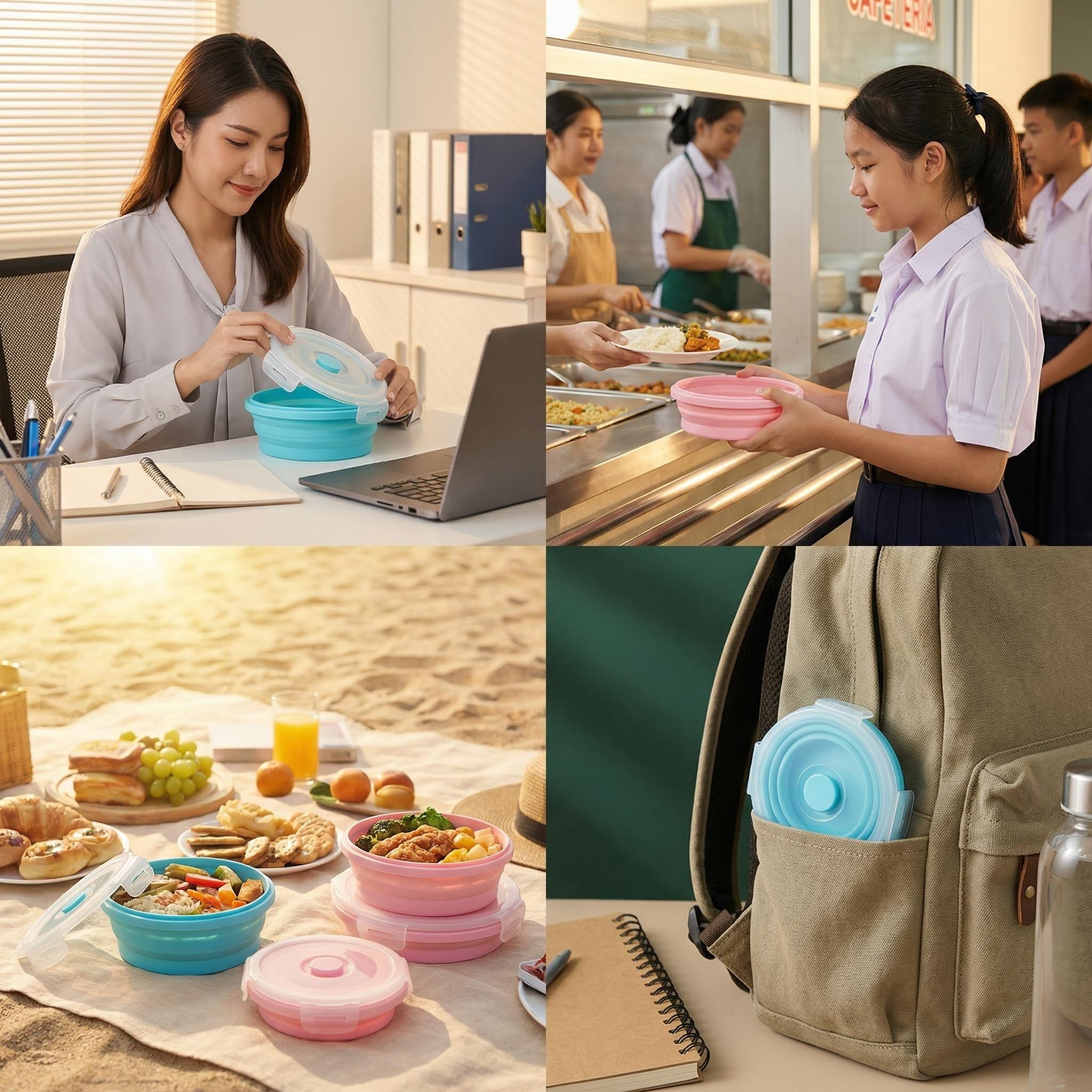 Foldable Silicone Lunch Box