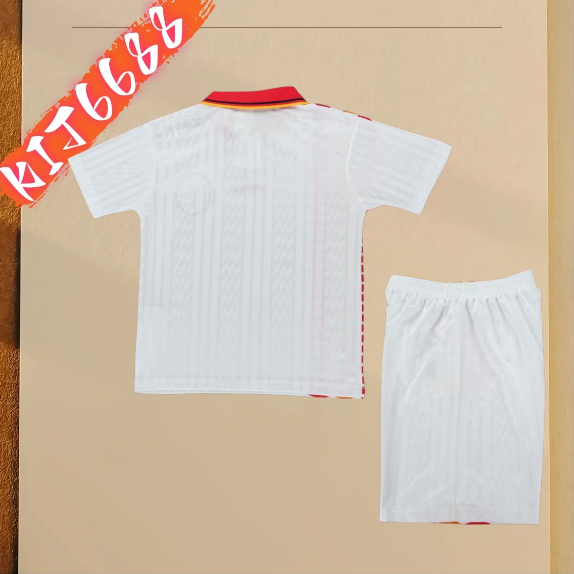 1994 Spain Away Retro Football Shirt  Kids Kit