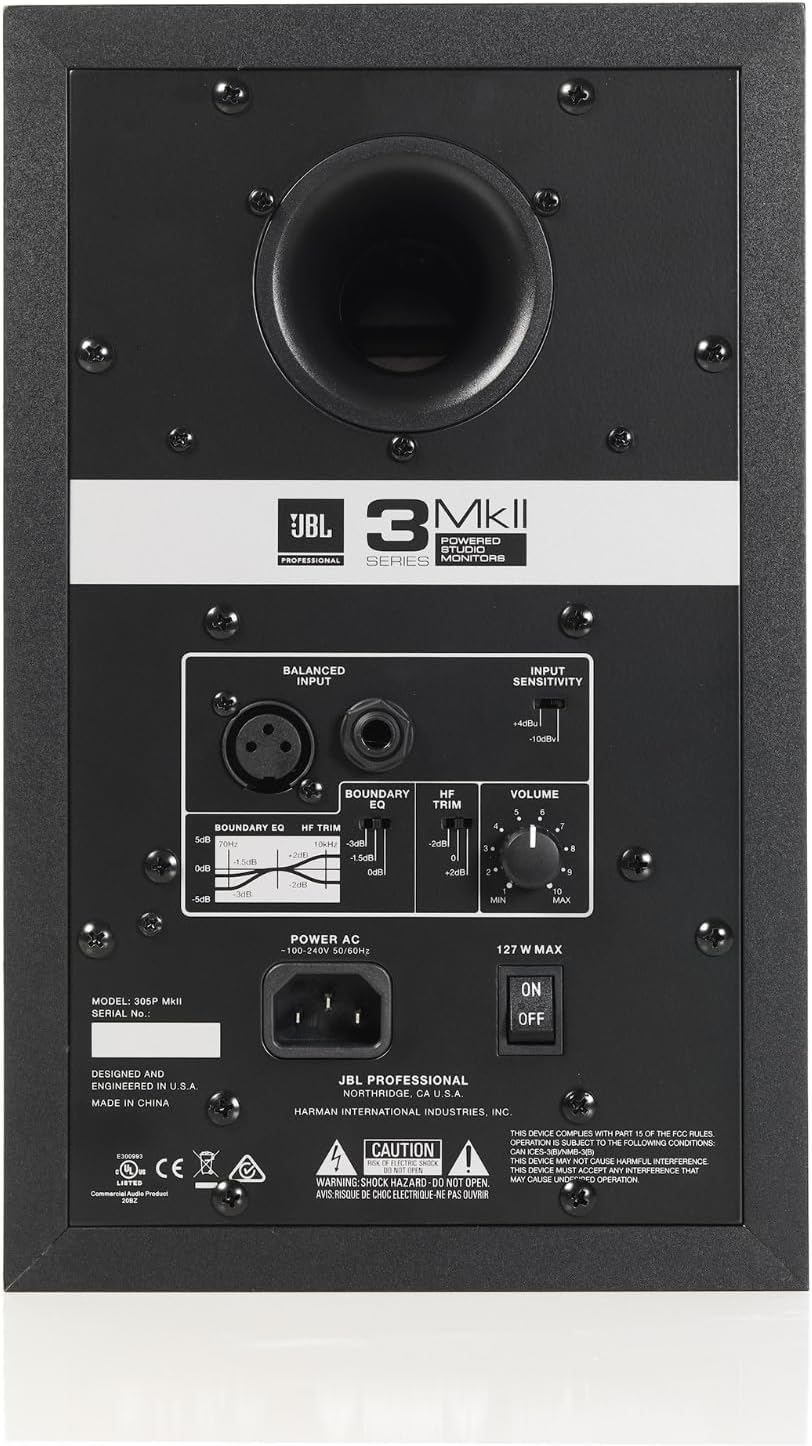 JBL LSR 305P MkII Powered 5 Two-Way Studio Monitor (Pair) STUDIO PACK