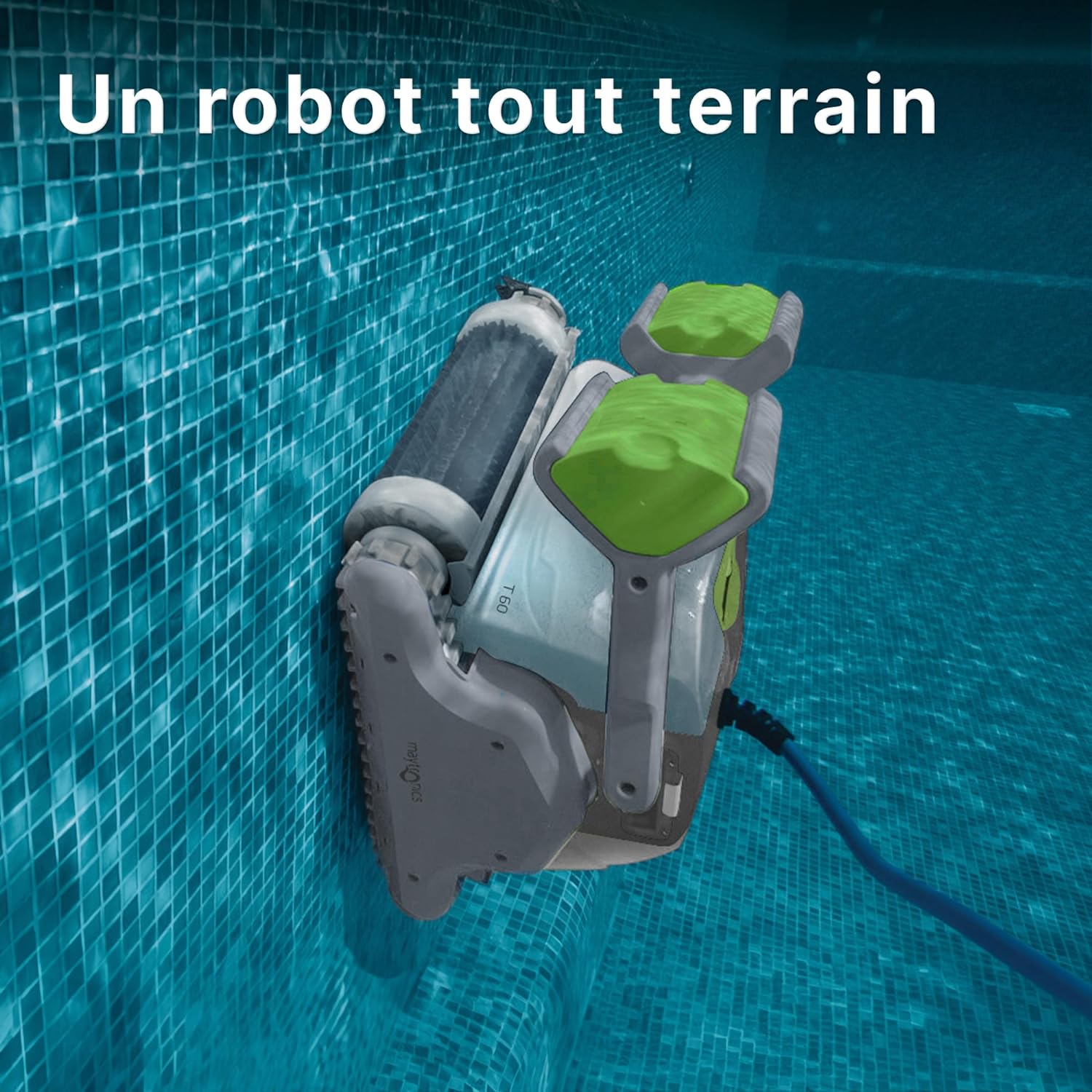 DOLPHIN T60 Electric Pool Cleaner Robot - Wall Cleaning. In-Ground Pool Up to 15 m
