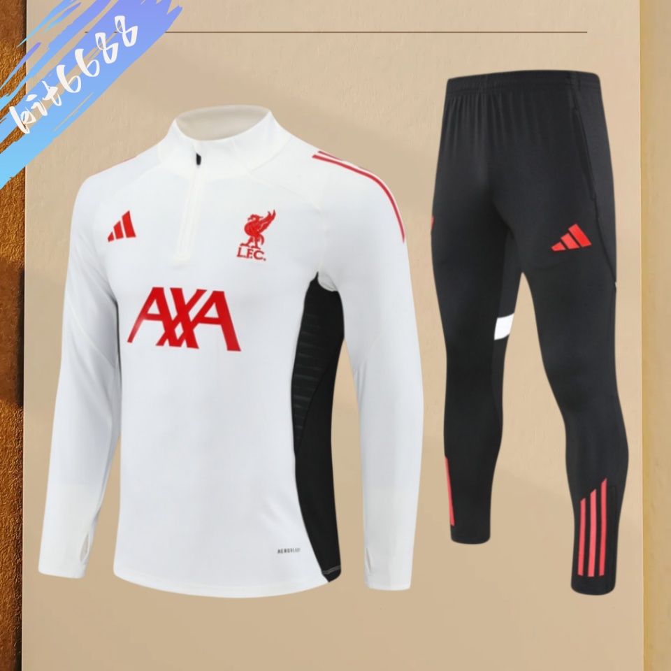 25/26 Liverpool beige Half Zip Training Kit (Adult Kids Kit)