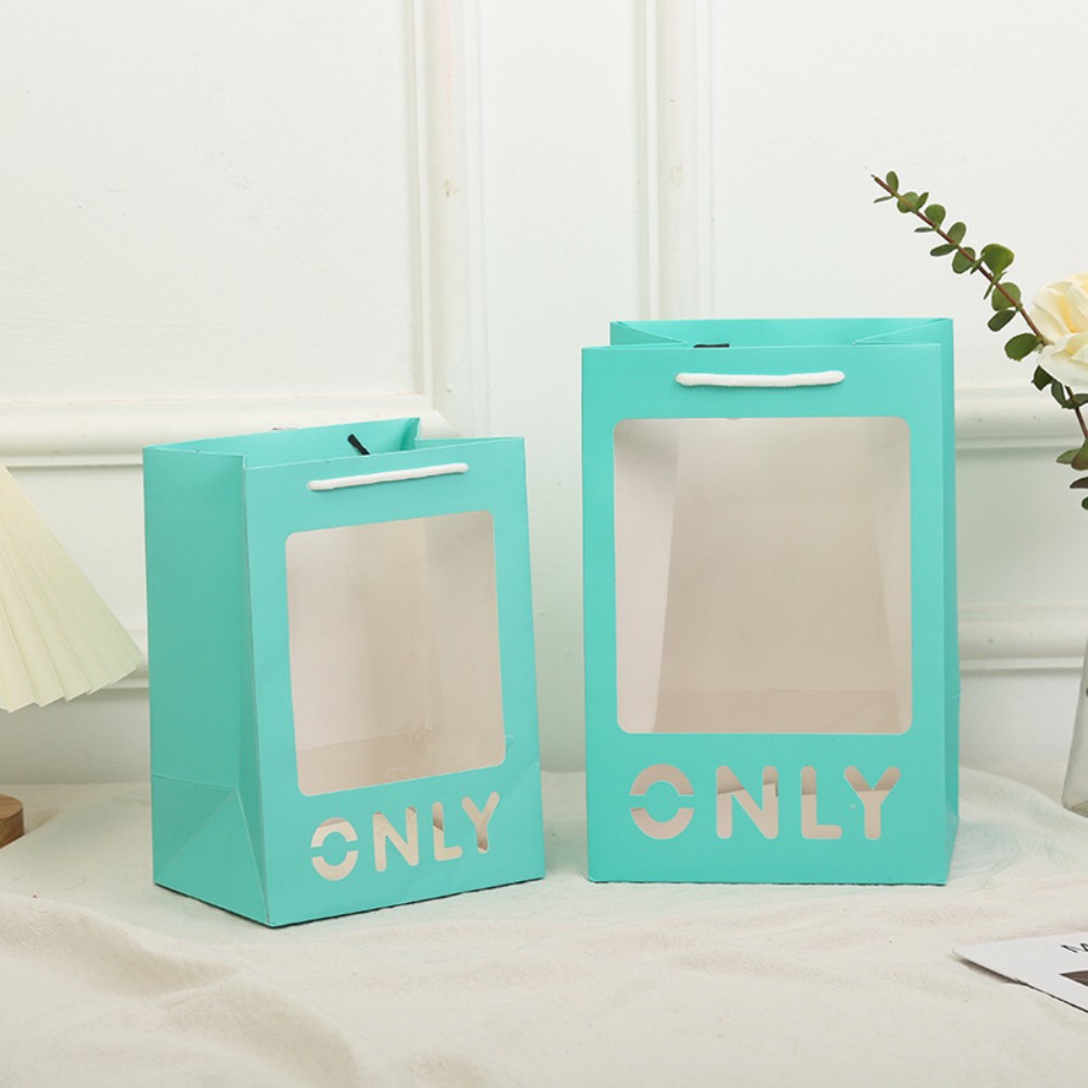 Macaron Color Transparent Handheld Gift Bag, Ins Style Doll Gift Tote Bag, Wedding Return Gift And Bridal Shower Favor Bag For Girlfriend Gift Wholesale