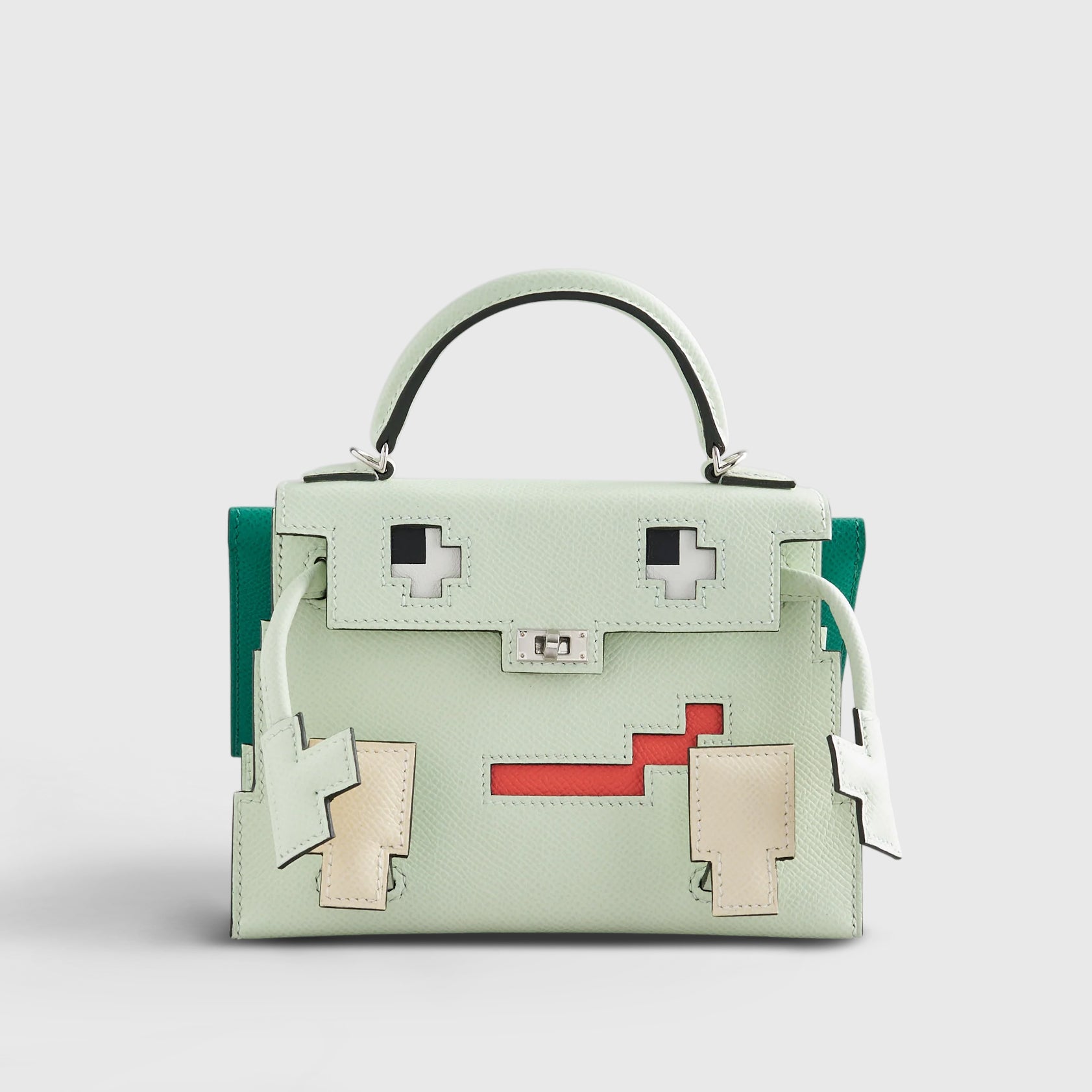 Hermès Kelly Doll Picto Mini Epsom Vert Fizz/Nata/Rose Texas/Vert Jade Palladium Hardware