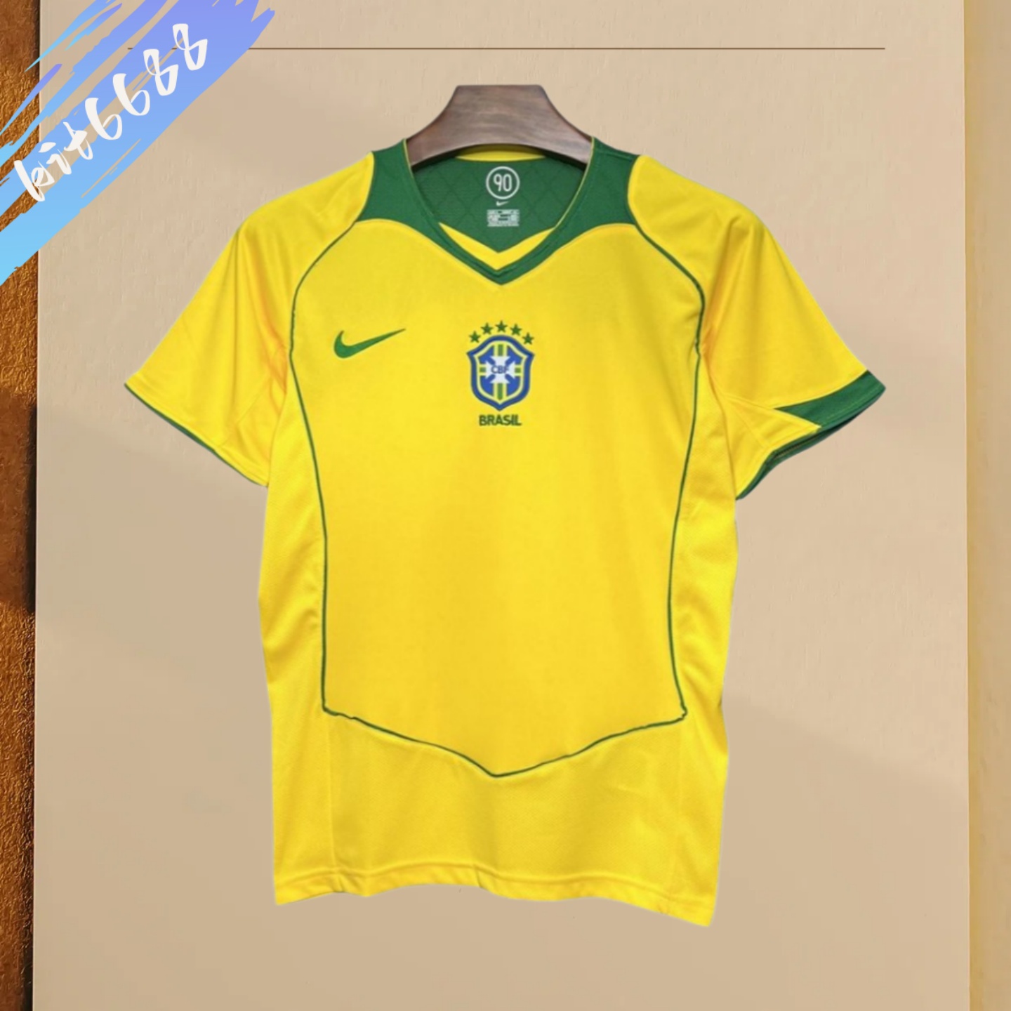 2004 Brazil Home Retro Football Shirt