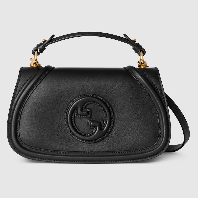 Gucci Blondie medium top handle bag Black smooth leather