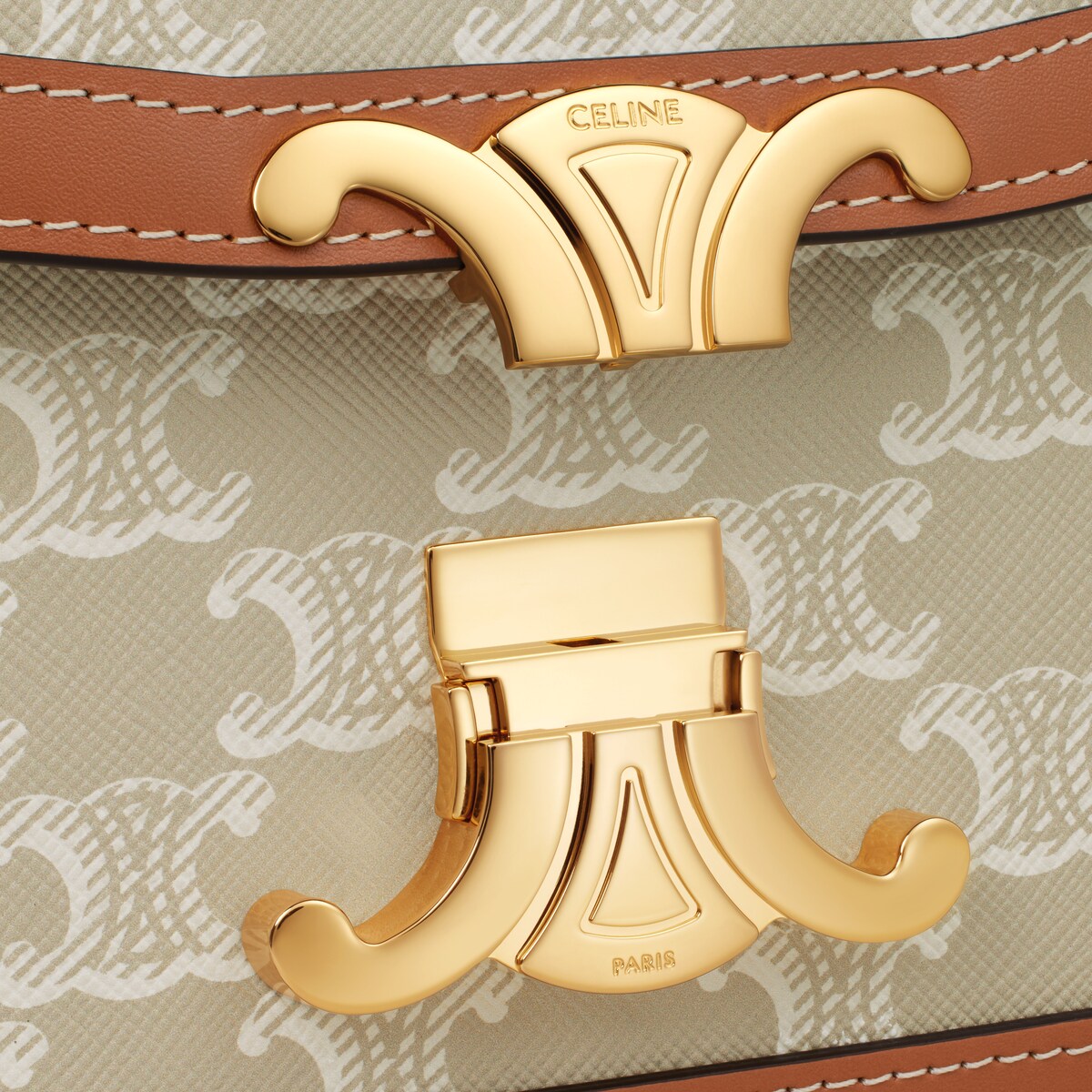 TEEN TRIOMPHE BAG in Triomphe Canvas and calfskin GREGE