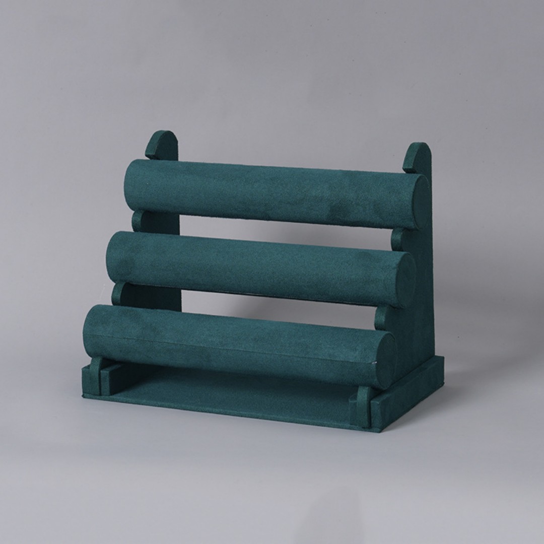 Three-Tier Bracelet Holder & Necklace Display Stand Jewelry Storage for Home Use Hanging Bracelet Display Three-Tier Display Stand for Hair Ties & Accessories custom logo