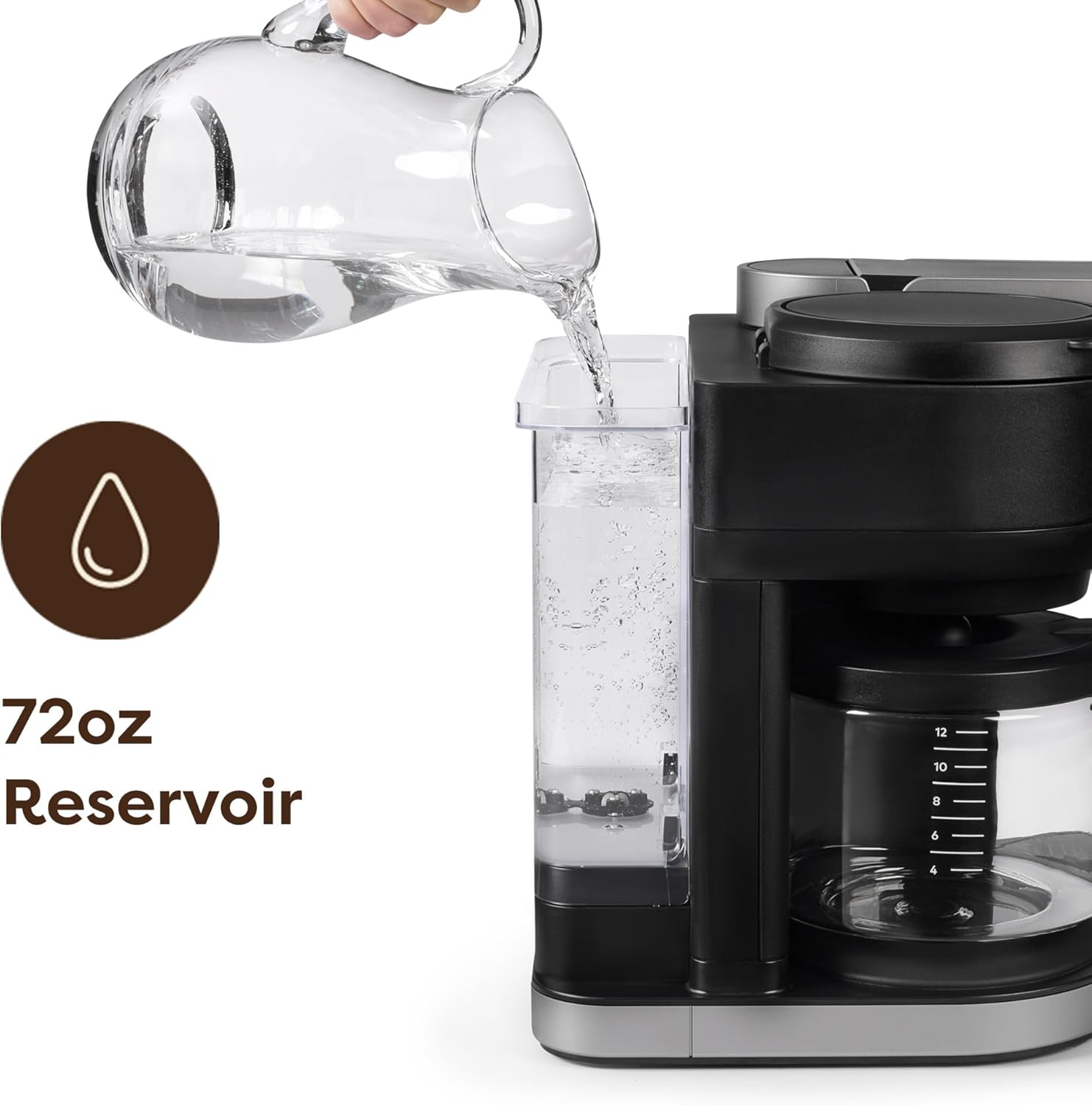 Coffee machine, MultiStream technology, 72-ounce (about 2.0-liter) Removable water tank