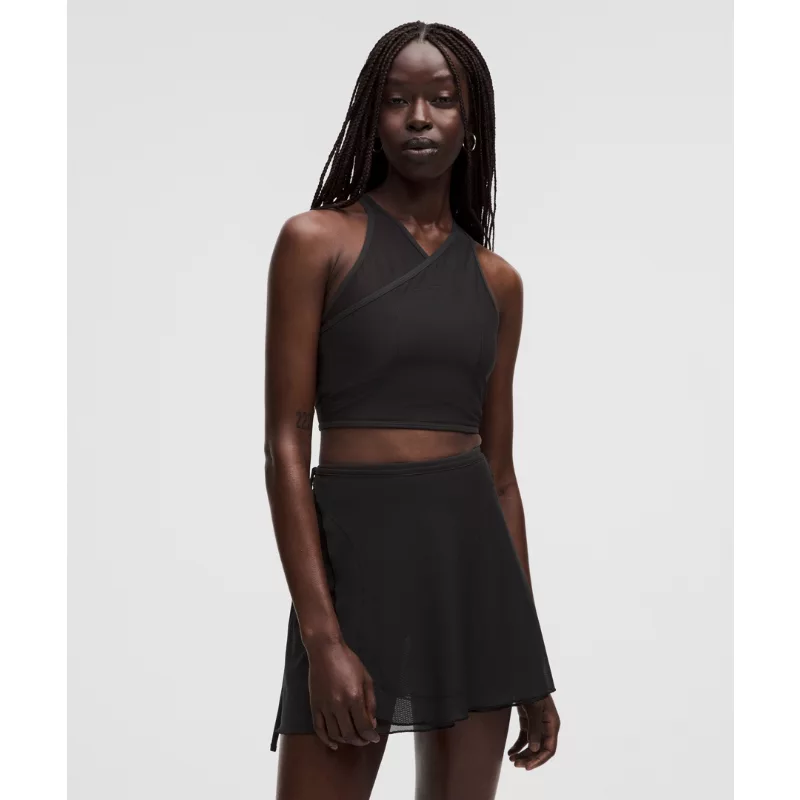Mesh Cross-Front Cropped Tank Top B/C Cup SLNSH Collection