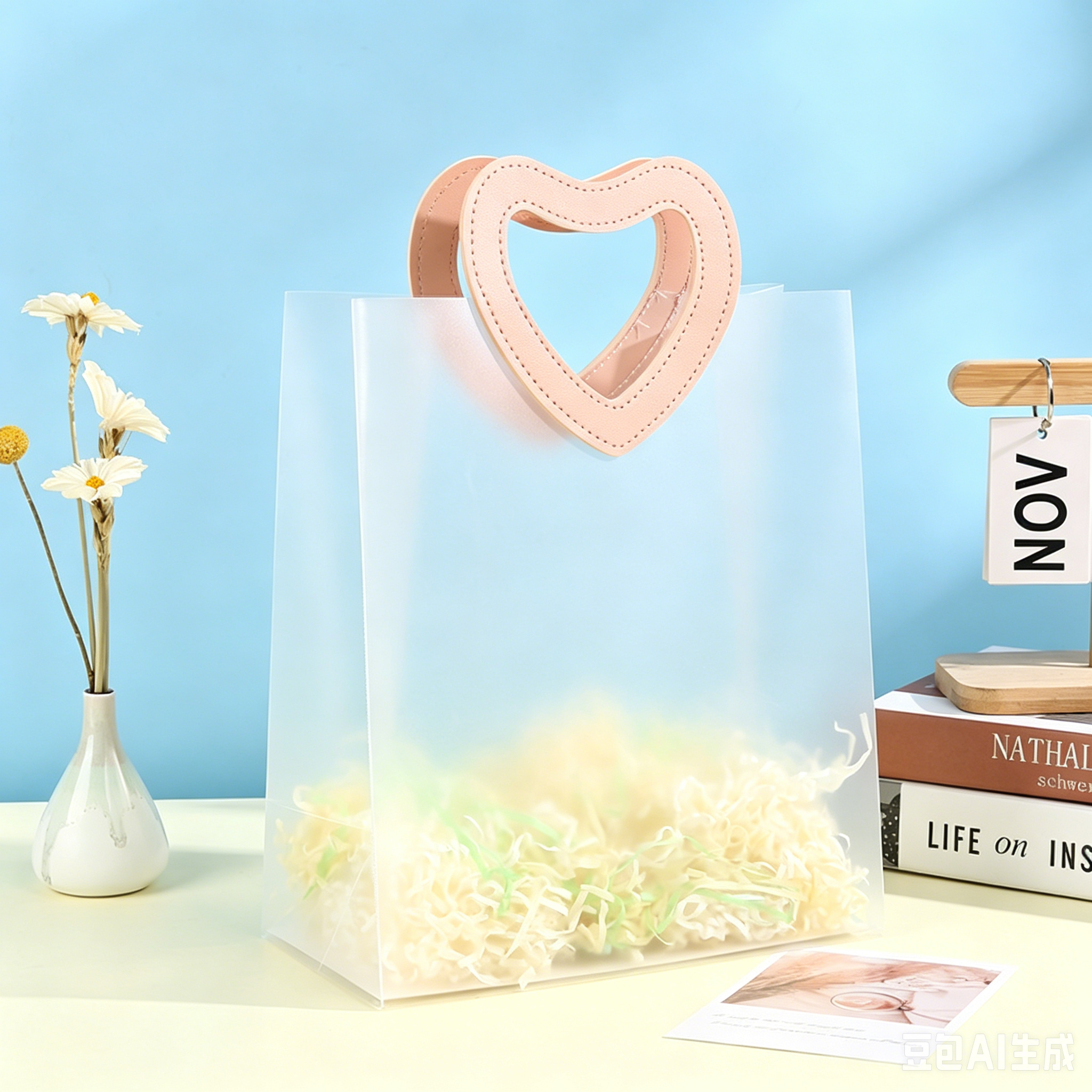 PP Frosted Transparent Handheld Gift Bag, Plastic Festival Souvenir Bag, Wedding Candy & Flower Tote Bag, Custom Logo Packaging Bag, In Stock Wholesale