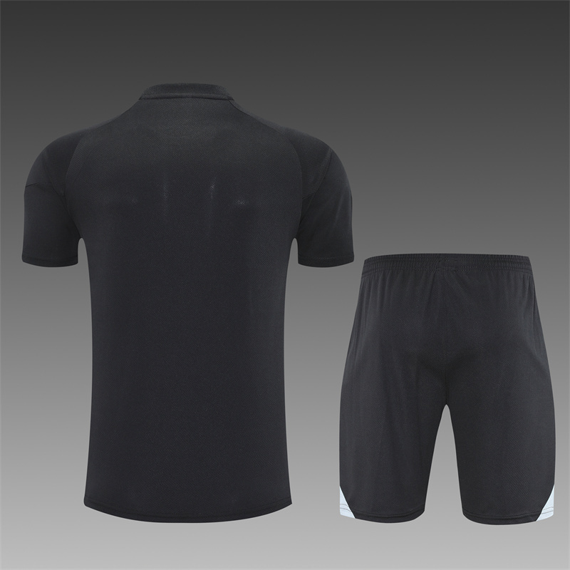 25/26 Real Madrid black ShortSleeve Training Wear ( Adult kit Kids )
