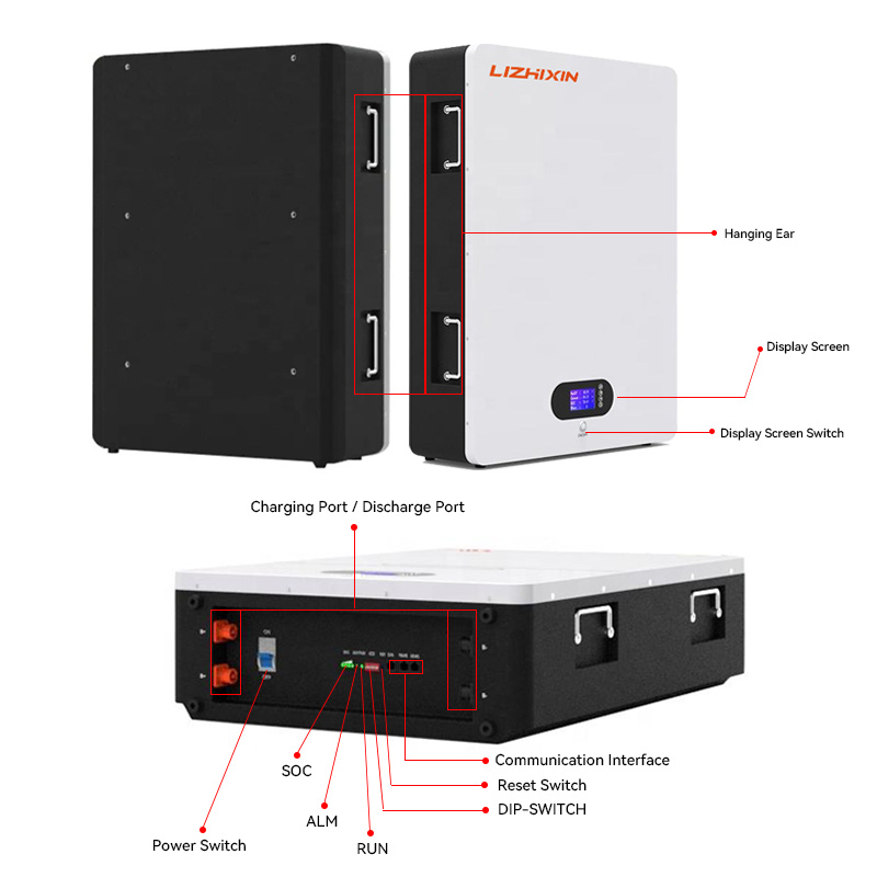 Wall-mounted 51.2v 200ah