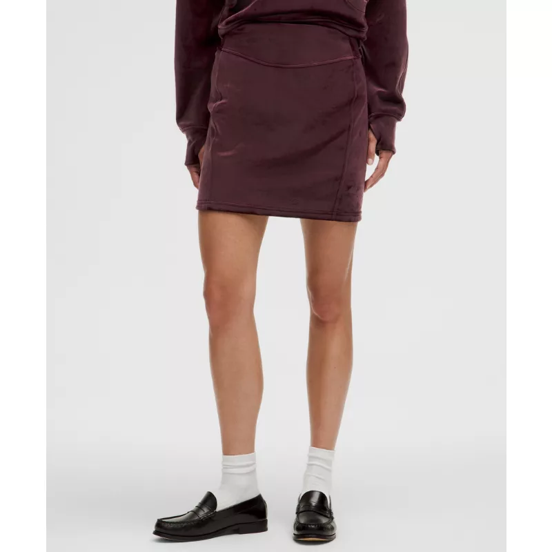 Scuba Mid-Rise Mini Skirt Velvet