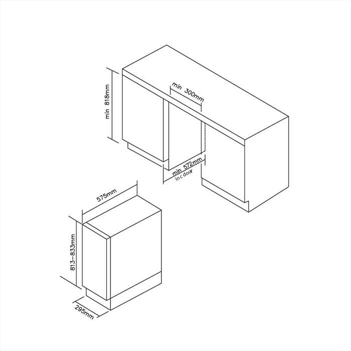 CANDY - Cantinetta CCVB 30/1 Classe F 20 bottiglie-Nero