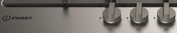 INDESIT - Piano cottura a gas THP 751 W/IX/I IT 5 fuochi-Inox