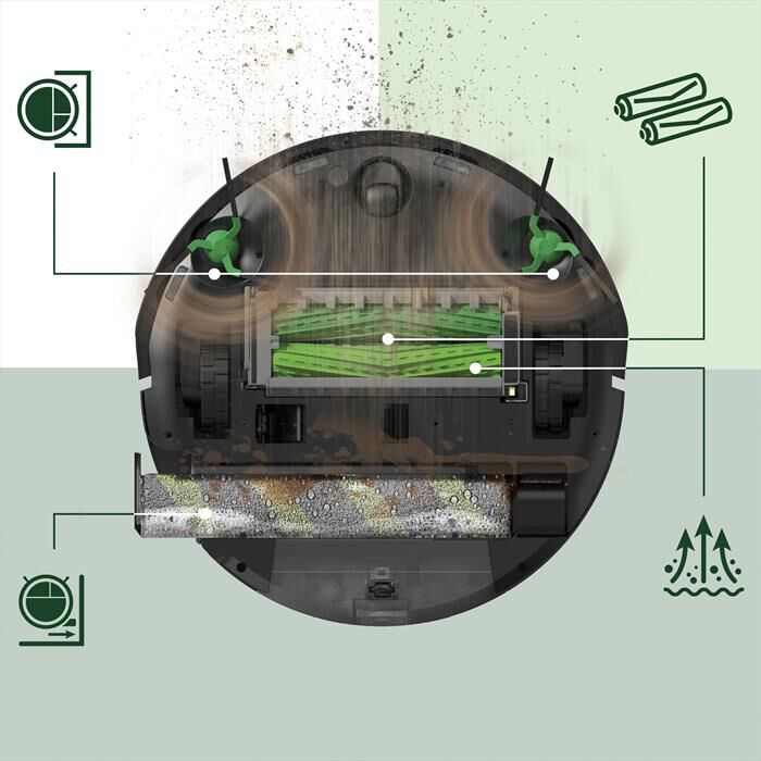 iROBOT - Aspirapolvere robot ROOMBA MAX 705 COMBO+AUTOWASH-Black