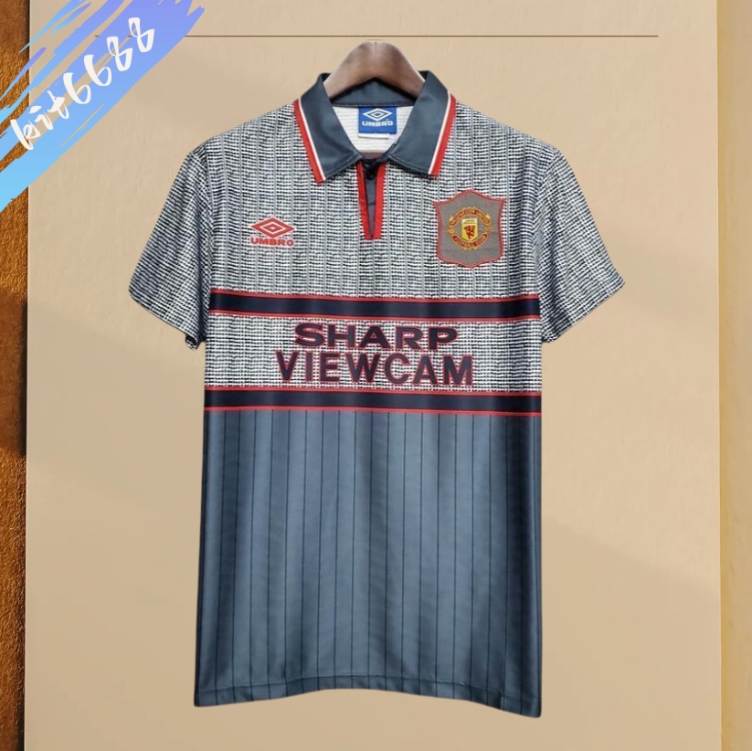 95/96 Manchester United Away retro football jersey