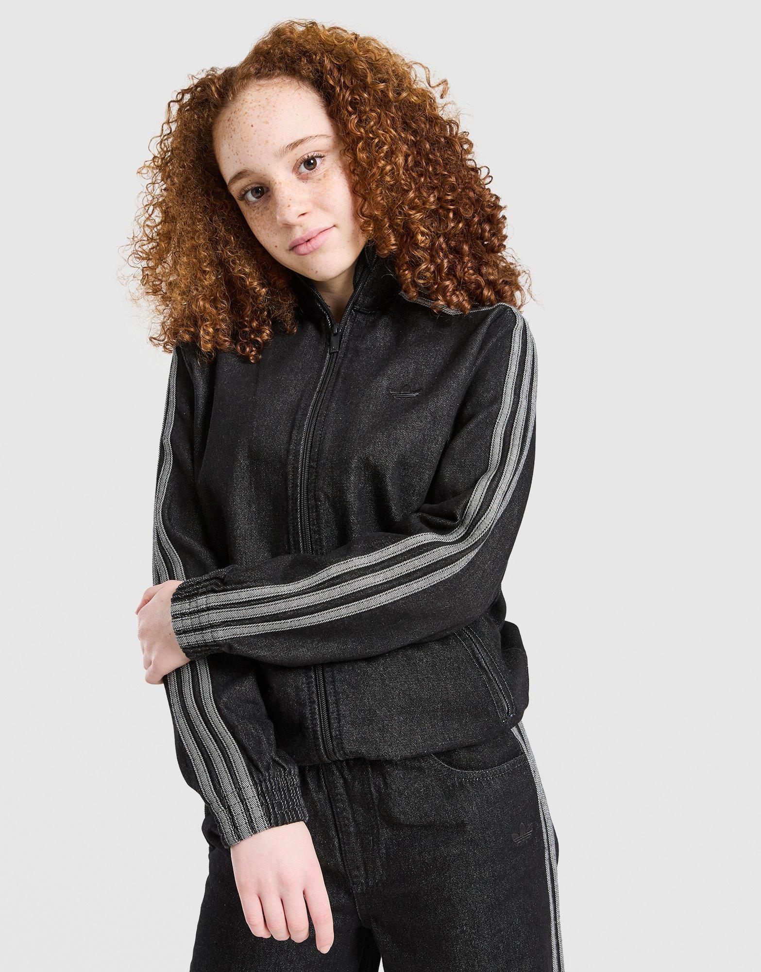 adidas Originals Girls' Denim Firebird Track Top Junior