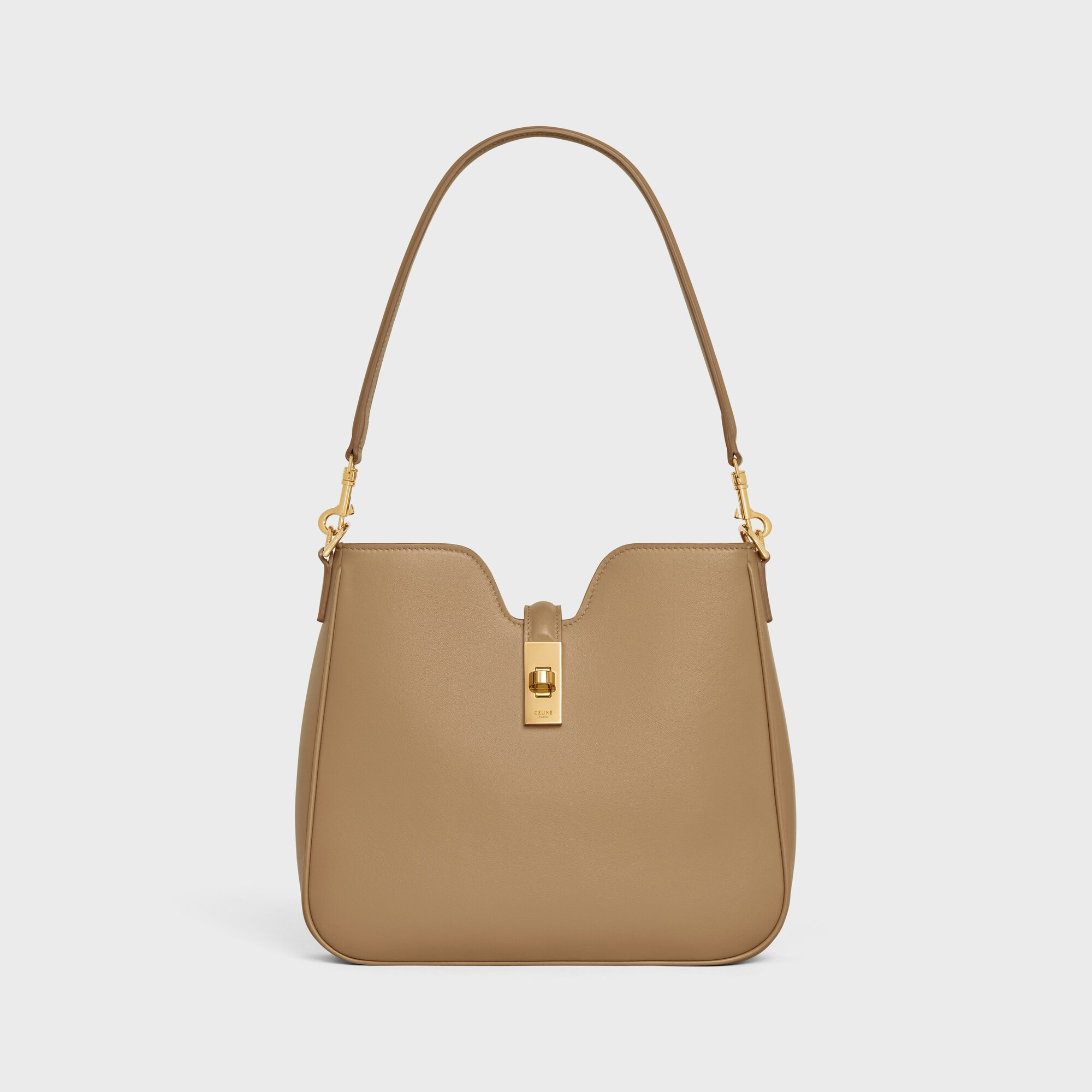 SMALL CAMILLE 16 SOFT BAG IN SMOOTH CALFSKIN Smoked Brown