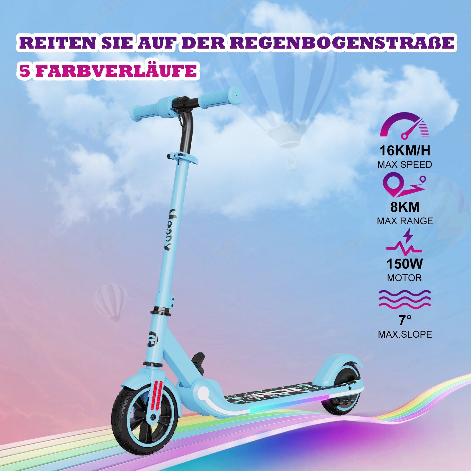 RCB mini scooter. children's scooter. foldable children's scooter 150W 16km/h