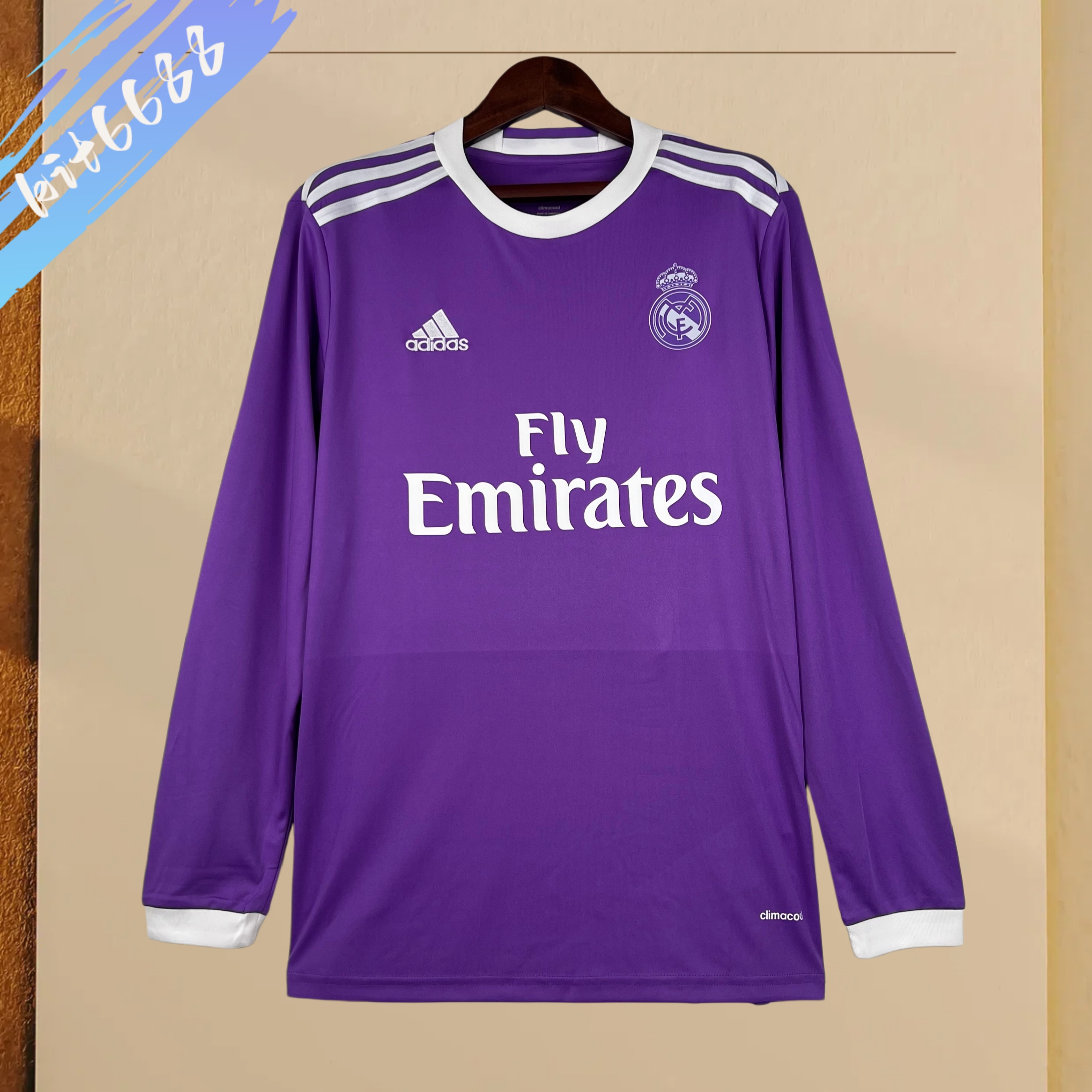 2016/2017 Real Madrid Away Long Sleeve Retro Football Shirt