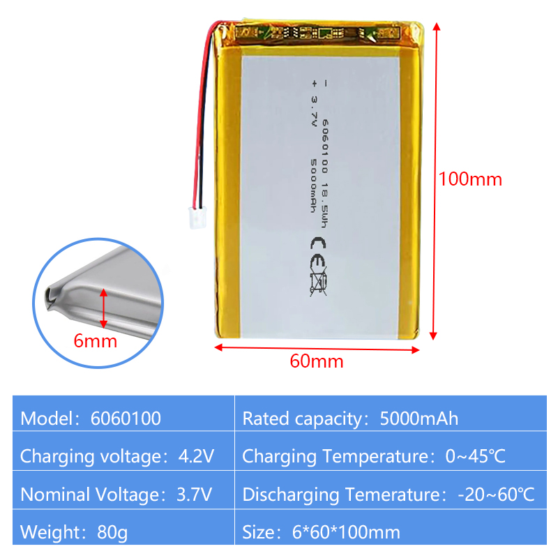 Pouch Lithium Ion Batteries 906090 955565 974058 3.7v 6000mAh 5000mAh 3.7v3000mAh