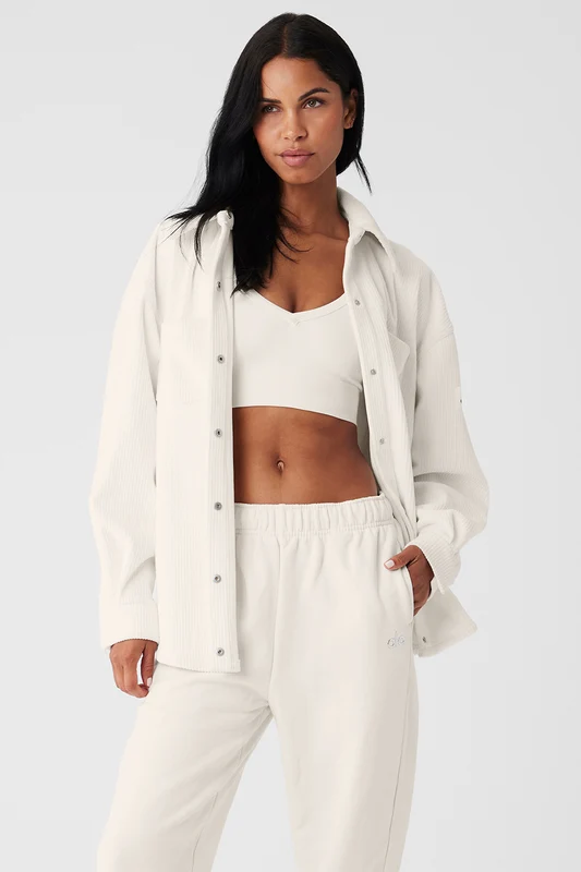 Ribbed Velour Mountain Side Shacket
