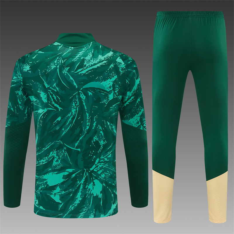 26/27 Real Madrid green Half Zip Training Kit (Adult Kids Kit)