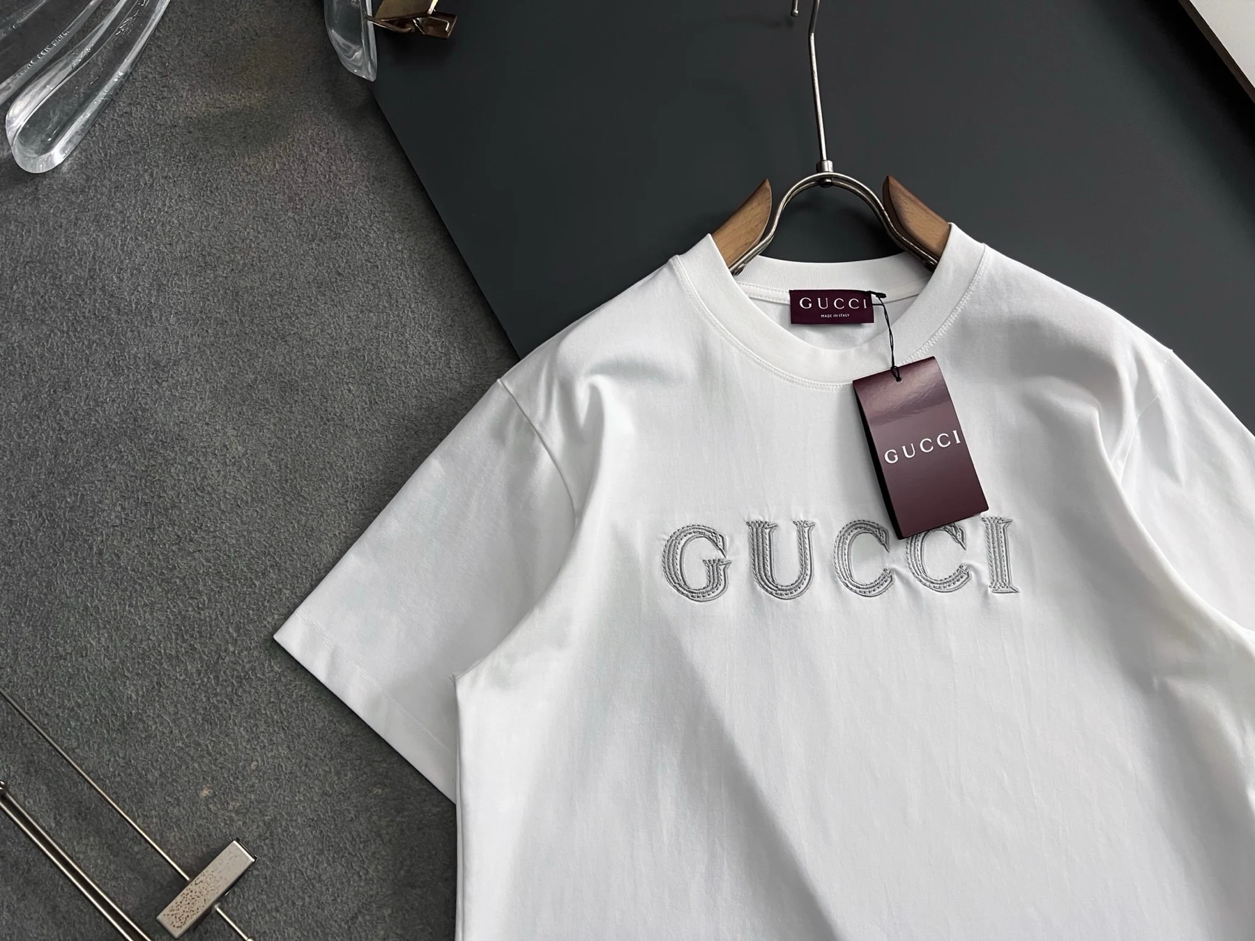 Gucci 26SS 280g Baumwolle Weiß T-Shirts WH726609