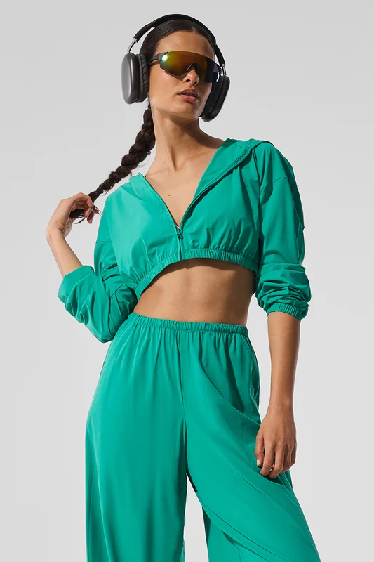 Cropped AloBreezy Full-Zip Hoodie