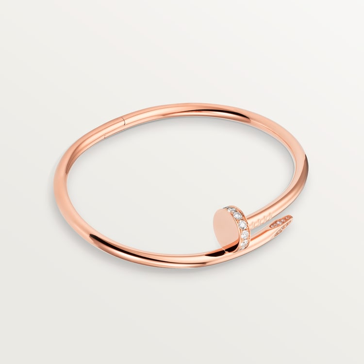 Juste un Clou bracelet, classic model, diamonds 18K rose gold 3.5 mm