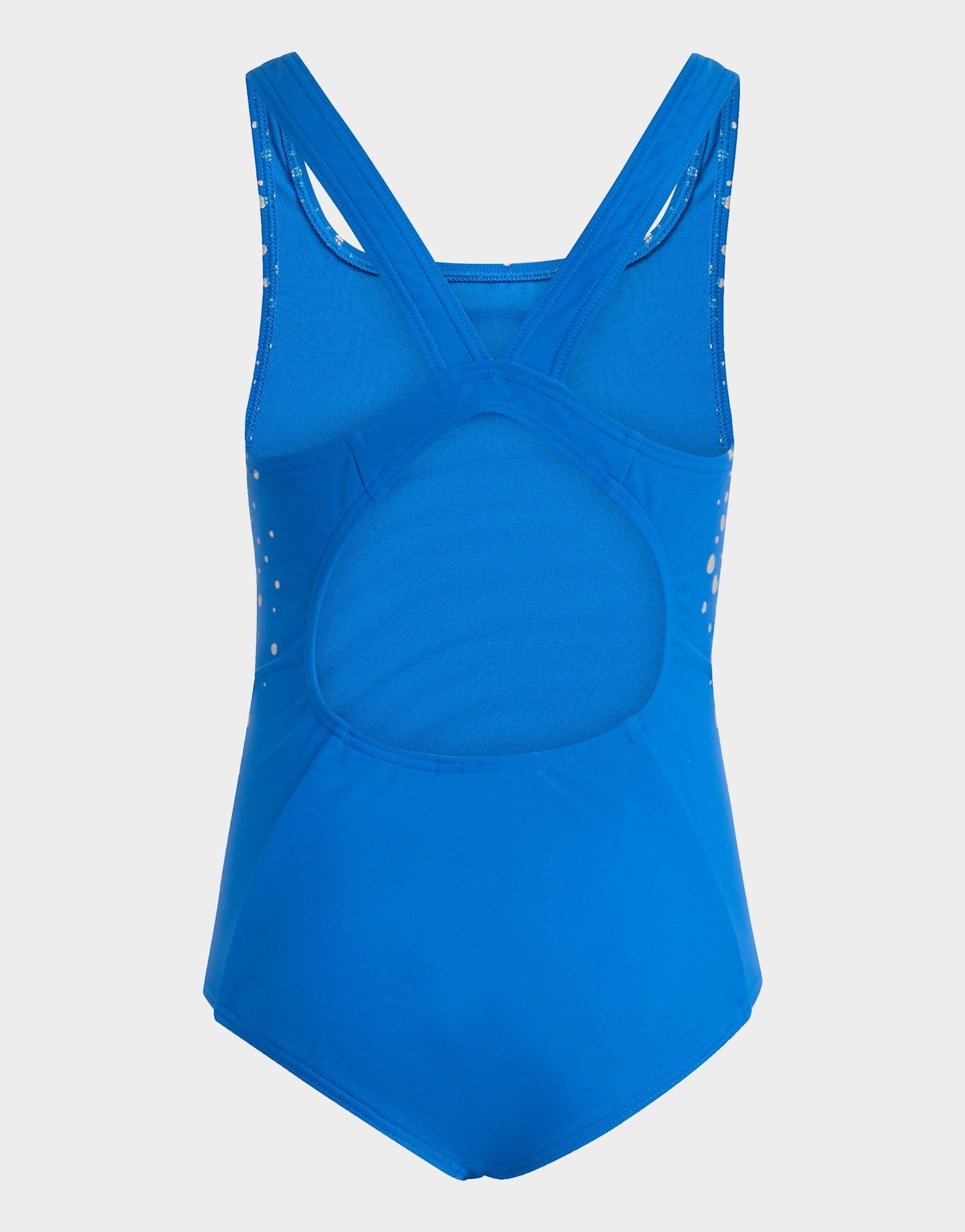 adidas Badeanzug mit V-förmigem Rückendesign und Glitzer-Details für Kinder