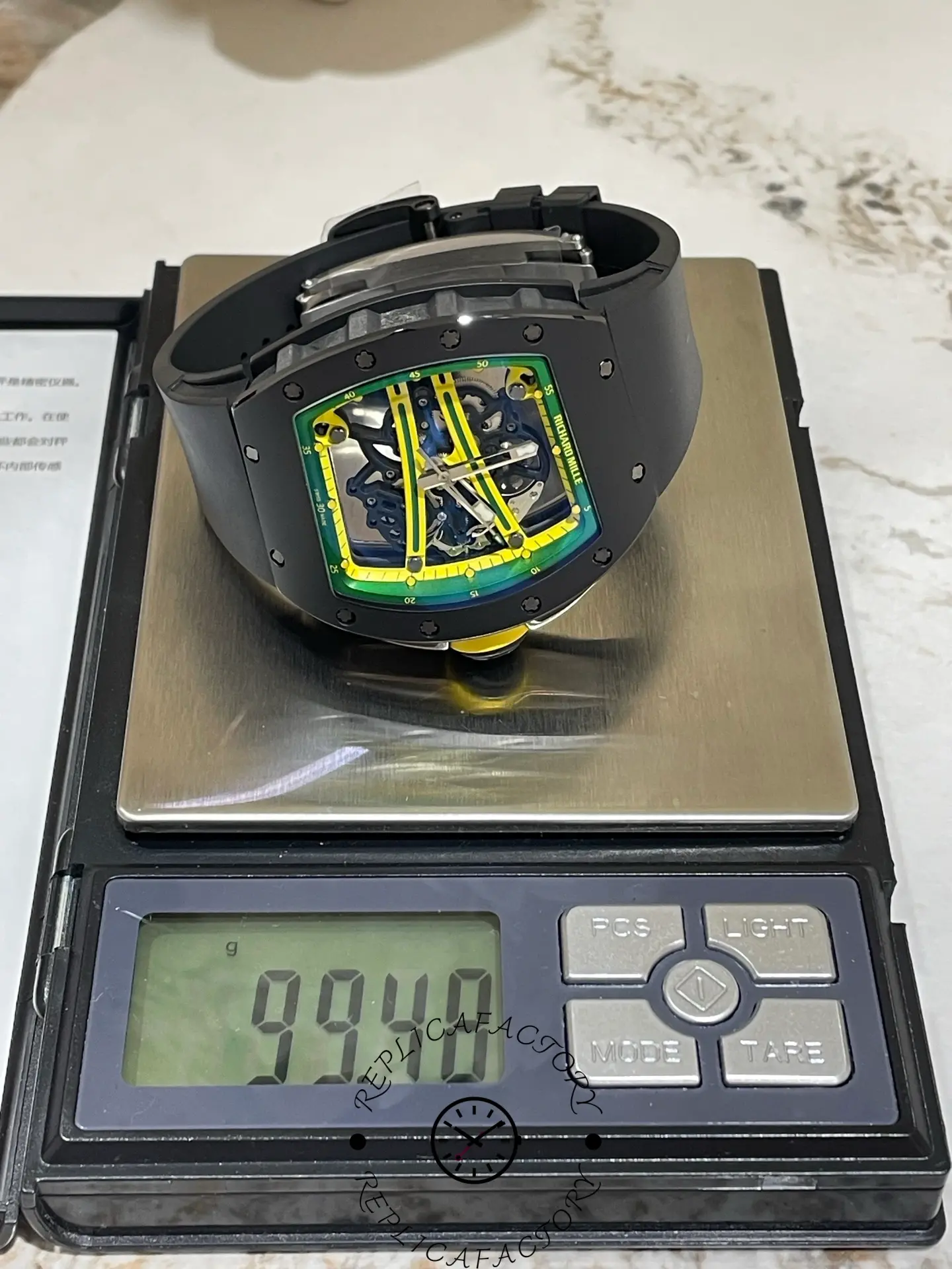 1:1 Clone Richard Mille RM 061 01 Carbon Skeletonized