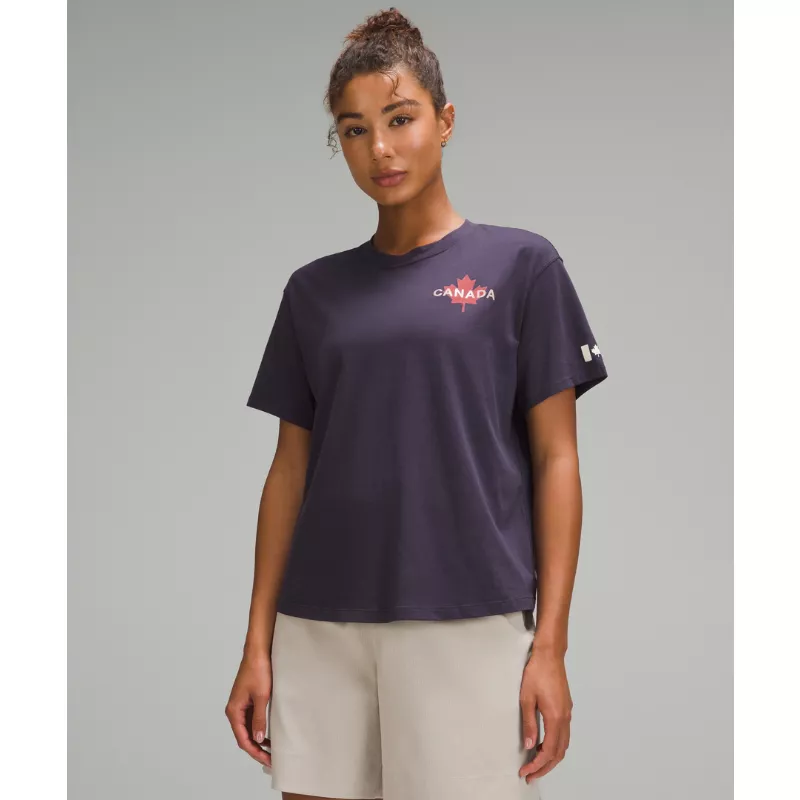 Team Canada Women's Cotton Jersey Graphic T-Shirt CPC Logo