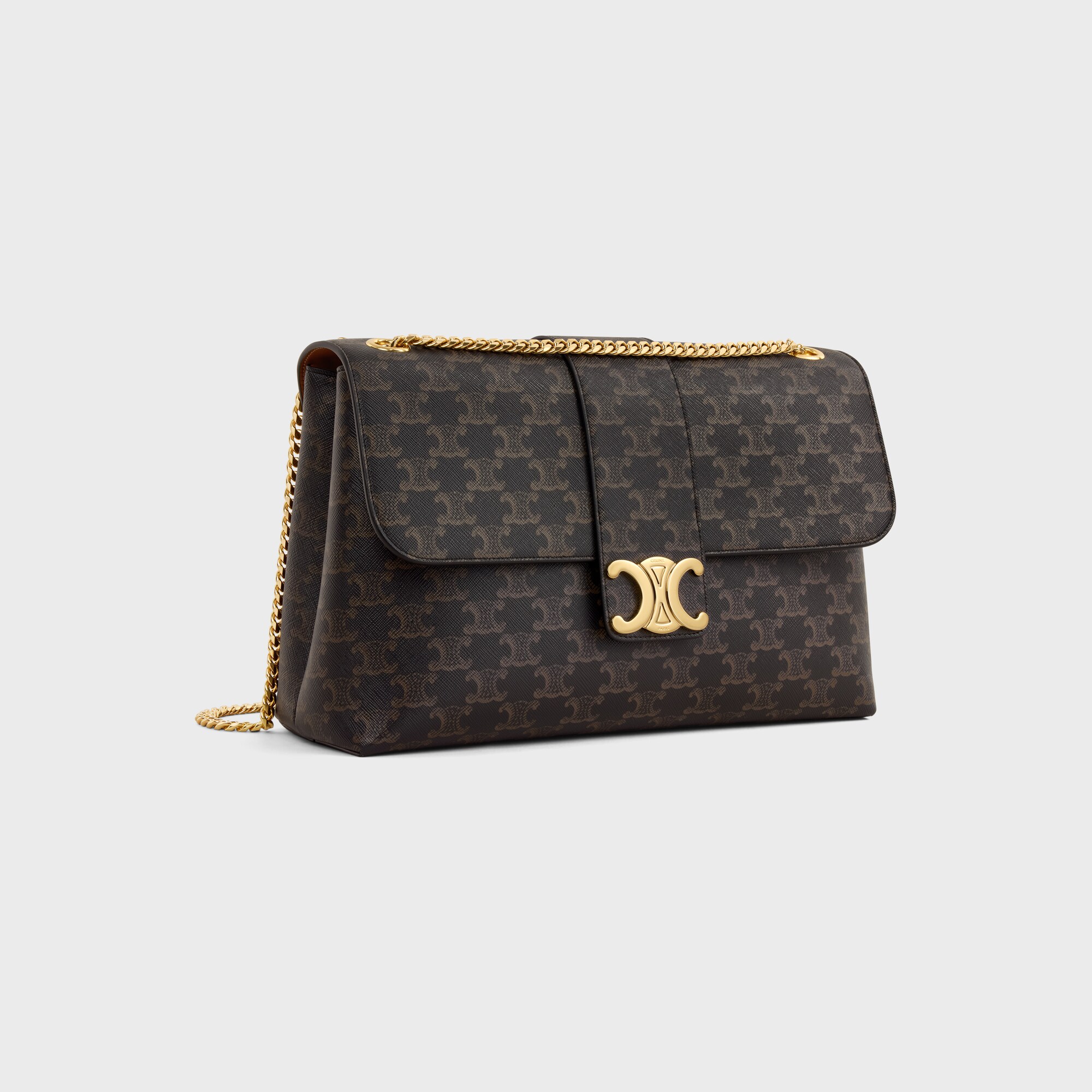 LARGE CELINE VICTOIRE BAG in Triomphe Canvas TAN