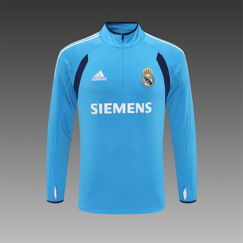 05/06 Real Madrid Retro Training Uniform Long- Sleeve Football Shirt