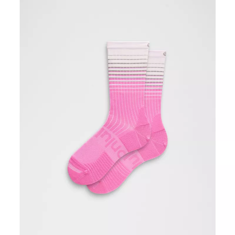 Unisex Power Stride Crew Socks Reflective Grid