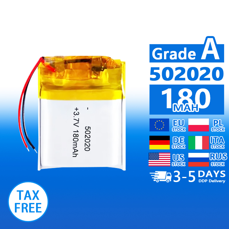 Pouch Lithium Ion Batteries 502020 502025 3.7v 180mAh 200mAh