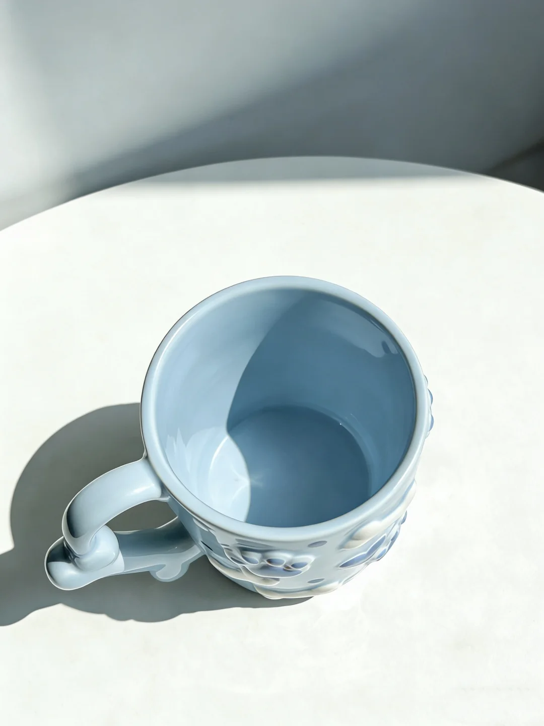 3D Dog Paw & Bone Ceramic Mug, Cute Blue Puppy-Themed Coffee Cup