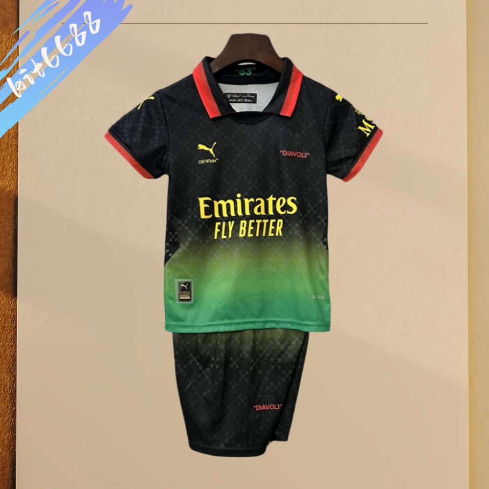 2025/2026 AC Milan Joint Edition Football Shirt (Kids Kit socks)