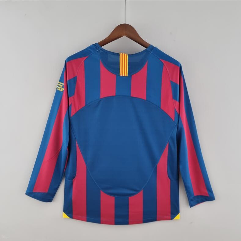 2005/2006 Barcelona Home long sleeves Retro Football Shirt