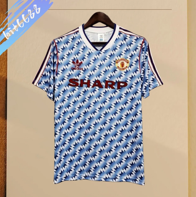 90/92Manchester United Away  retro football jersey
