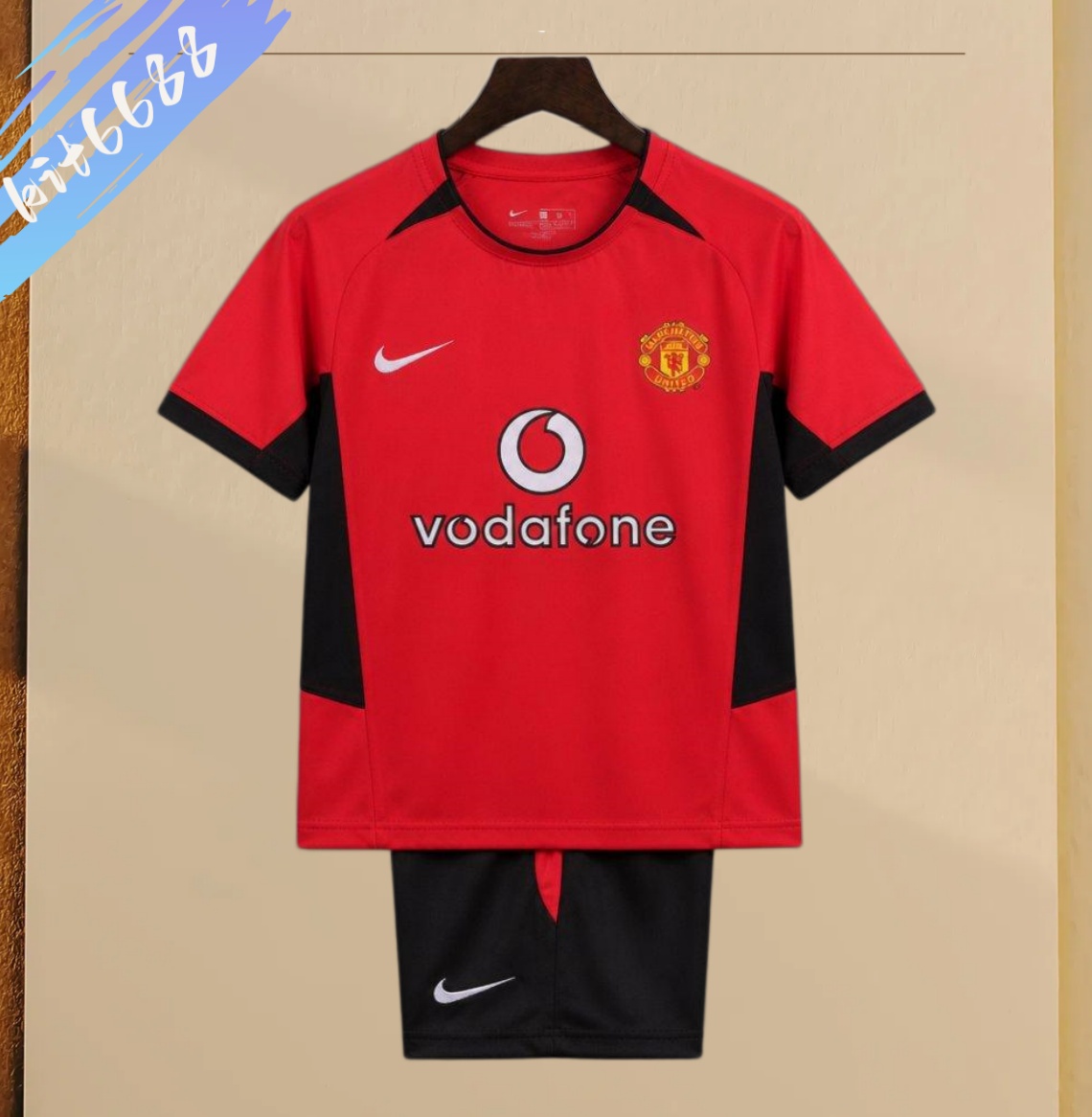 2002/2004 Manchester United home  Retro Football Shirt ( Kids Kit )