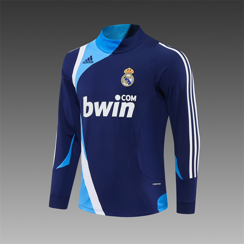 07/08 Real Madrid Retro Training Uniform Long- Sleeve Football Shirt