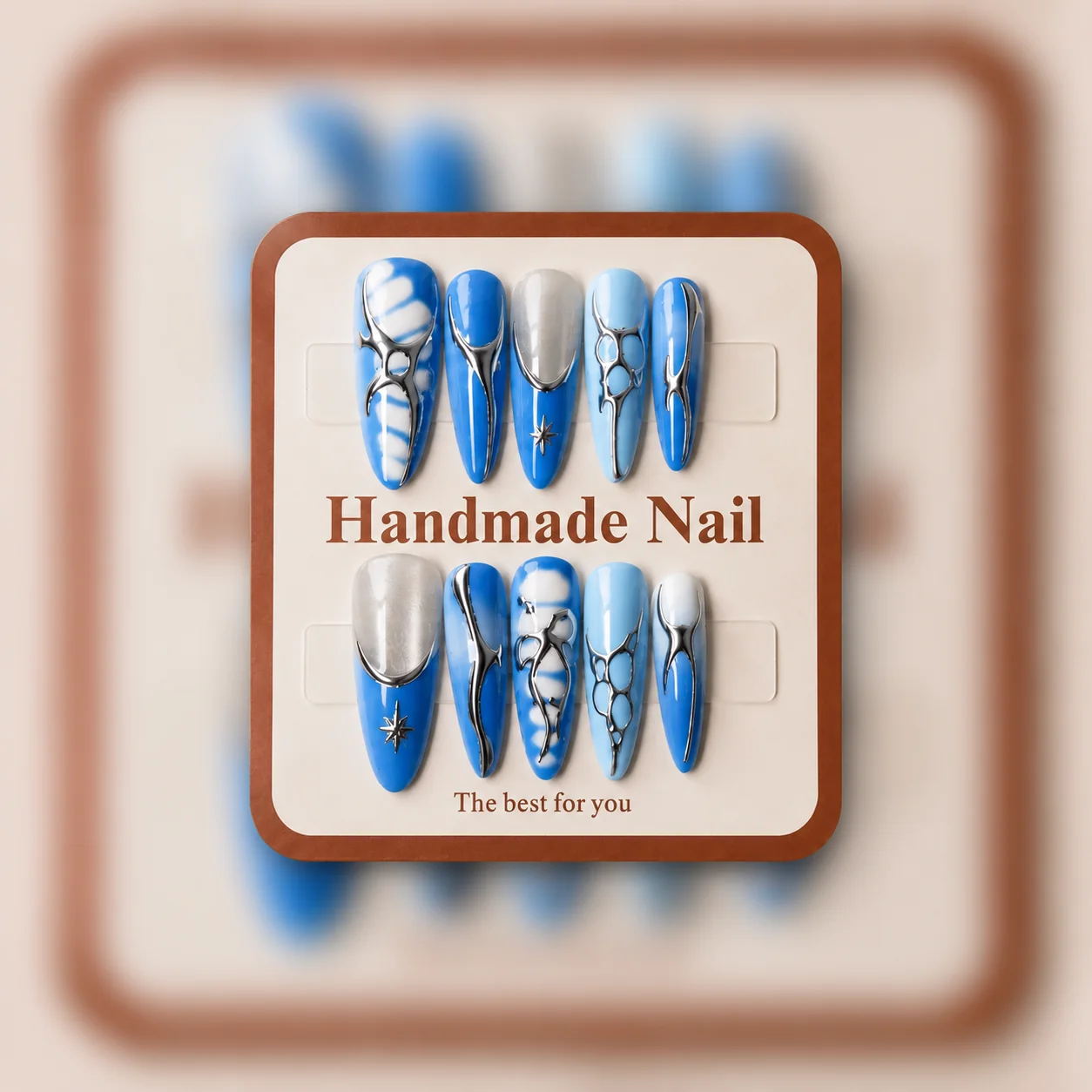Custom press on nails design samples for beauty brands and wholesalers