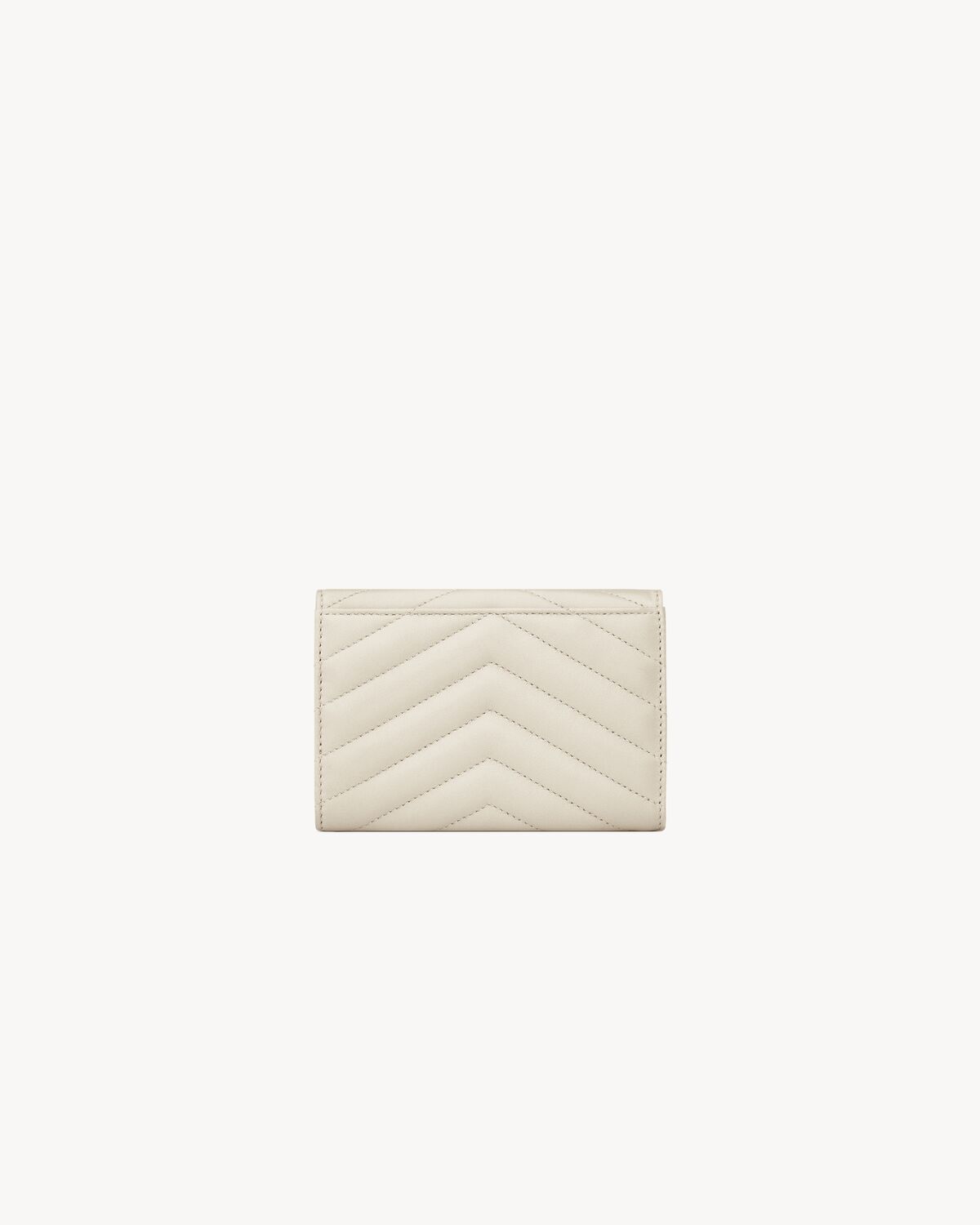 cassandre matelassé small envelope wallet in lambskin BLANC VINTAGE