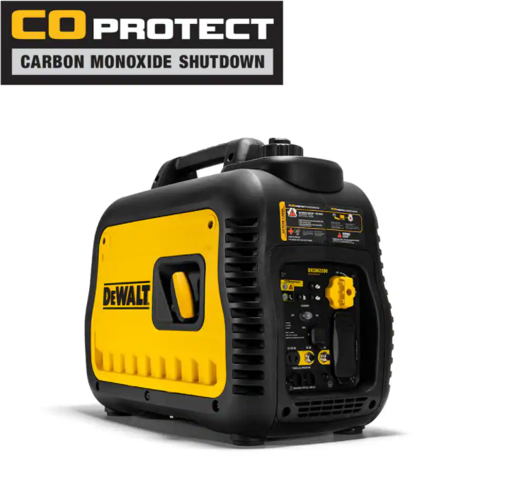 DEWALT Ultra Quiet 2200-Watt Recoil-Start Gas-Powered Inverter Generator with Auto Throttle & CO-PROTECT Technology. 50-ST